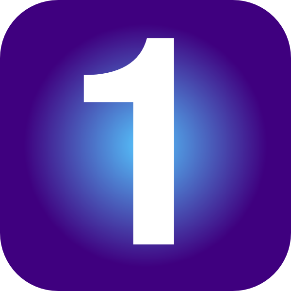 1 numbers cut out