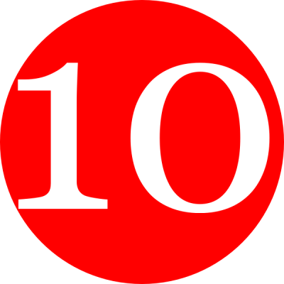 Red 10 Numbers Png PNG Images