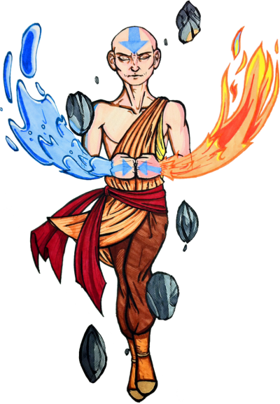 Strategist, Avatar Aang, Fire And Water PNG Images