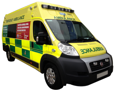 Fiat Emergency Ambulance Yellow Transparent Background PNG Images