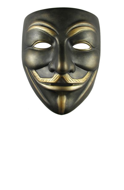 Gold Dark Anonymous Mask Png PNG Images