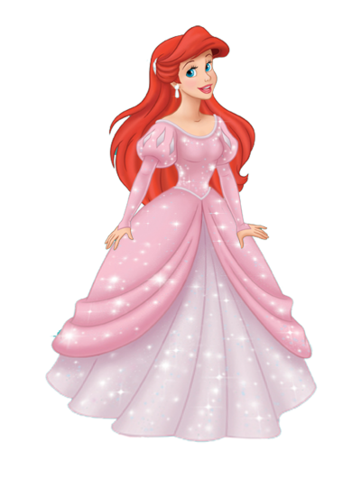 Ariel Pink Gown Png PNG Images