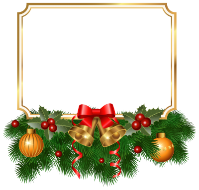 Beautiful Gold Frame Christmas Border Background Png PNG Images