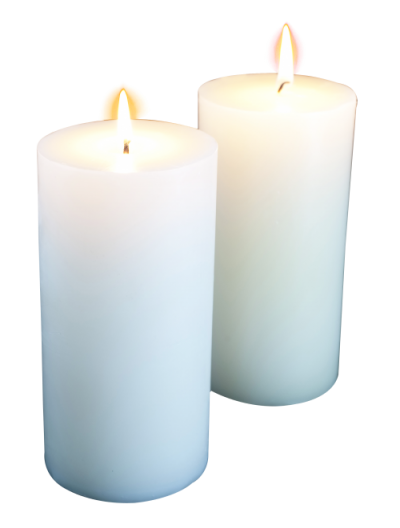 White Church Candles Background PNG Images