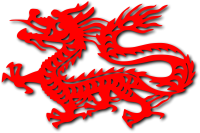 Red Chinese Dragon Cut Out PNG Images