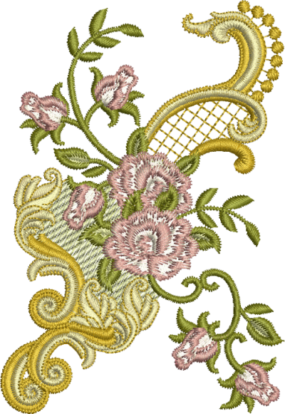 Flors Embroidery Png PNG Images