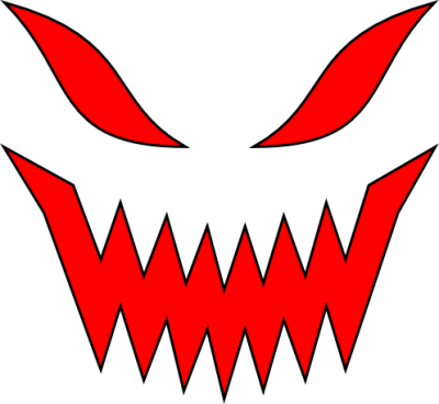 Evil Face Red Clipart PNG File PNG Images