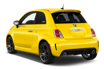 Yellow Fiat Back View Cut Out PNG Images