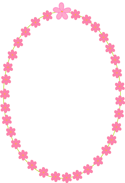 White And Pink Flowers Border Png PNG Images