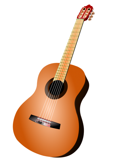 Digital Wooden Acoustic Guitar Clipart Transparent PNG Images