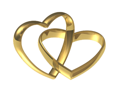 Gold, Heart, Love, Rings, Romance, Wedding Pictures PNG Images
