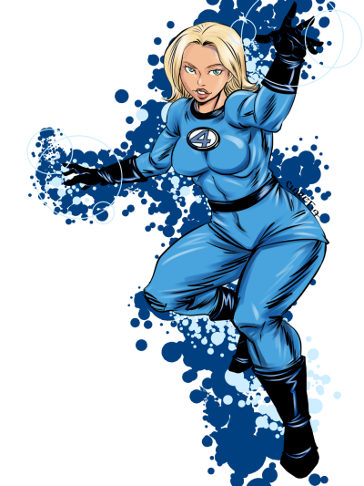Blue Star Invisible Woman Pictures PNG Images