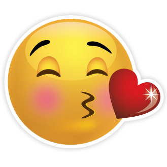 Kiss Smiley With Heart Clipart Photo PNG Images