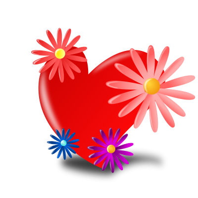 Heart, Flowers, Red, Mothers Day Icon Png PNG Images