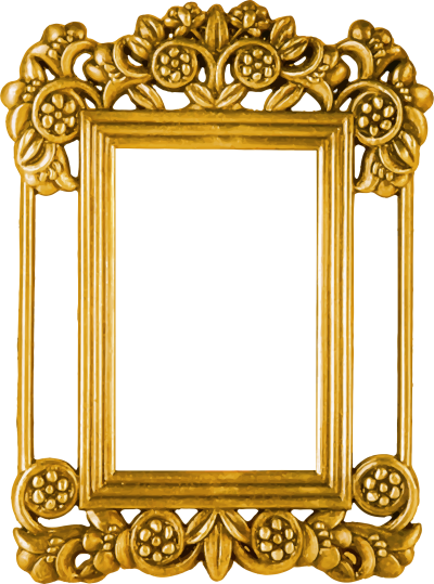 PNG Gold Inlaid Large Frame, Photo Frame, Frames, Decor PNG Images