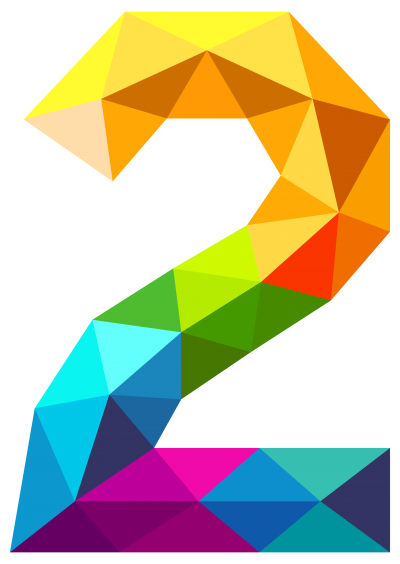 Colorful Crystal View Two Number, Numbers 2 Png Images Free Download PNG Images