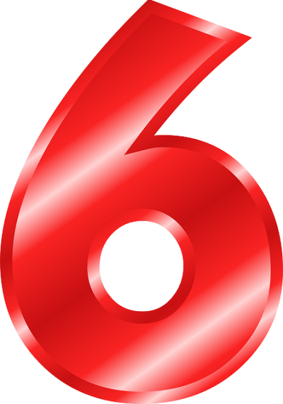 Red Number Six, Numbers 6 Png PNG Images