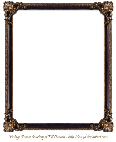 Antique Brown Photo Frame With Floral Pattern Border Transparent Free PNG Images