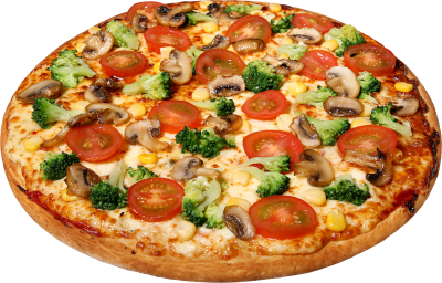 Veggie Whole Pizza Hd Download, Broccoli, Tomato, Mushroom PNG Images