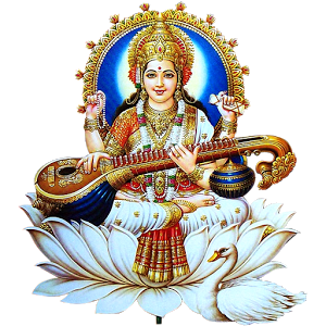 Saraswati Lord Devi Simple PNG Images