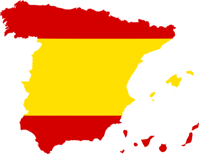 Silhouette Spain With Flag PNG Images