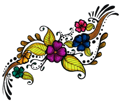 Flower Tattoo Design Clipart PNG Images