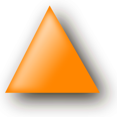 Orange Triangle Clipart Transparent PNG Images