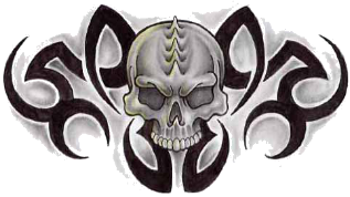 Skeleton Tribal Deer Skull Tattoo Designs PNG Images