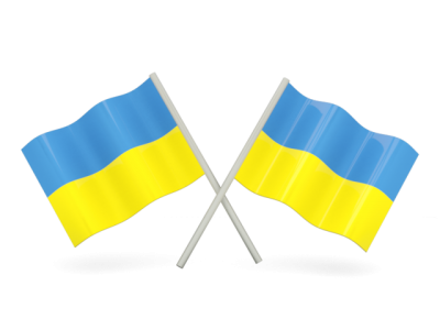 Two Ukraine Racing Flag PNG Images