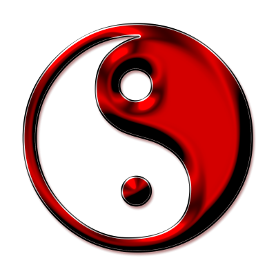 Red Top Heart Yin Yang Tattoo Images PNG Images