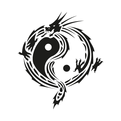 Yin Yang Dragon Vector Logo Pictures PNG Images
