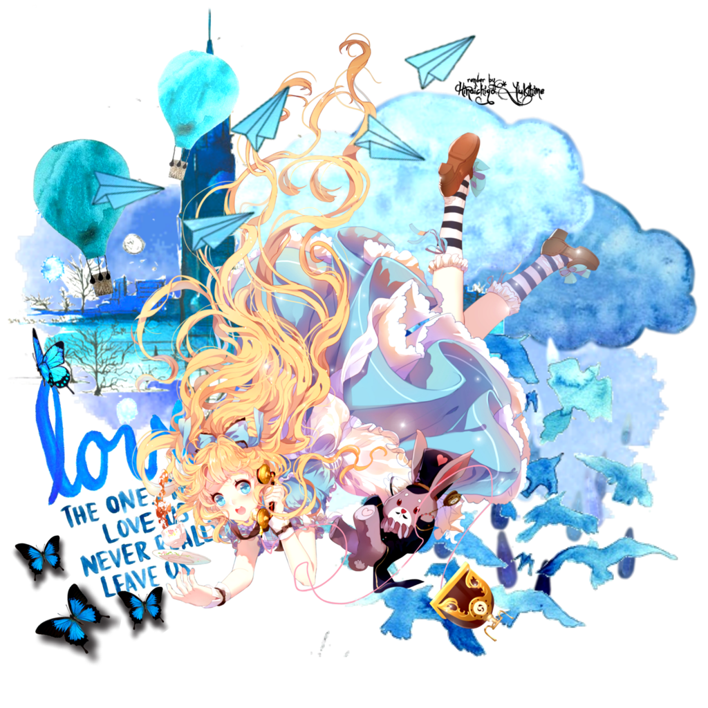 Blue Colors Alice In Wonderland PNG Transparent Background 1024x1024px ...