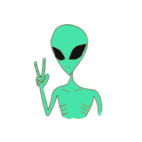 The Alien Who Made The Peace Sign PNG Transparent Background 500x500px ...