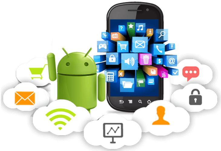 Android, Phone Apps Logo PNG Transparent Background 730x500px