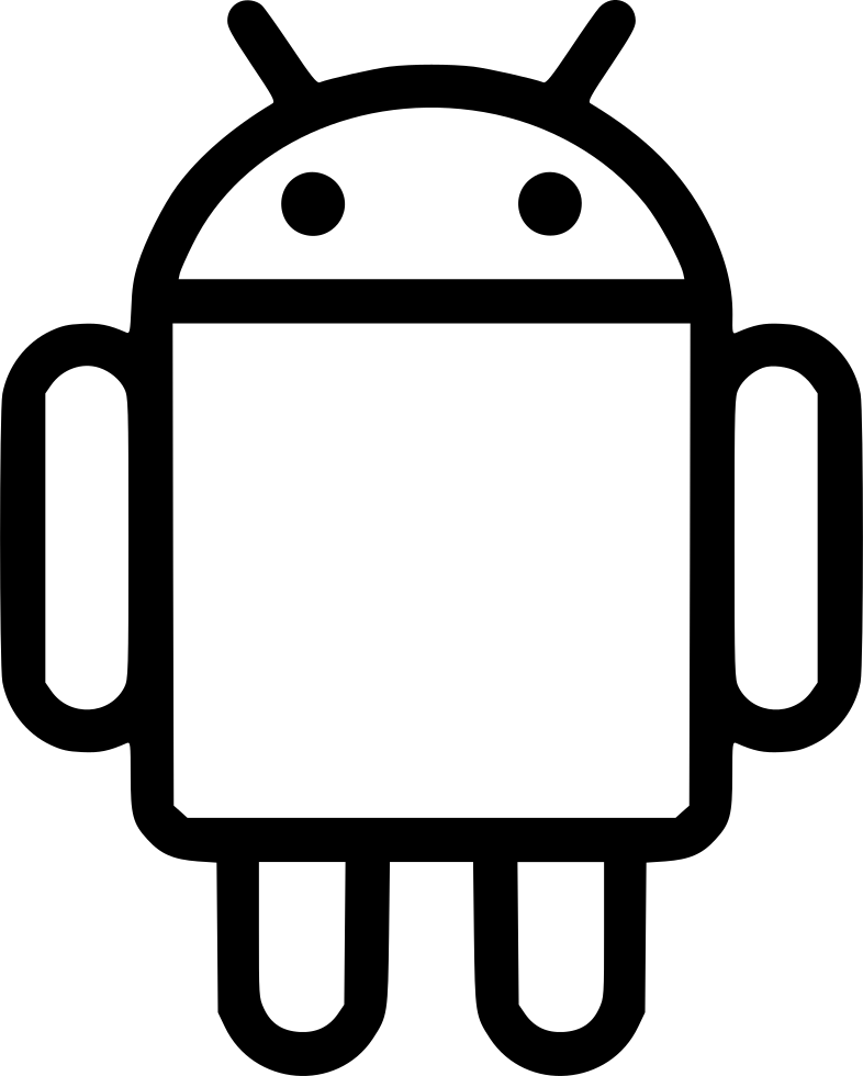 Black And White Android Clipart , Drawing PNG Transparent Background