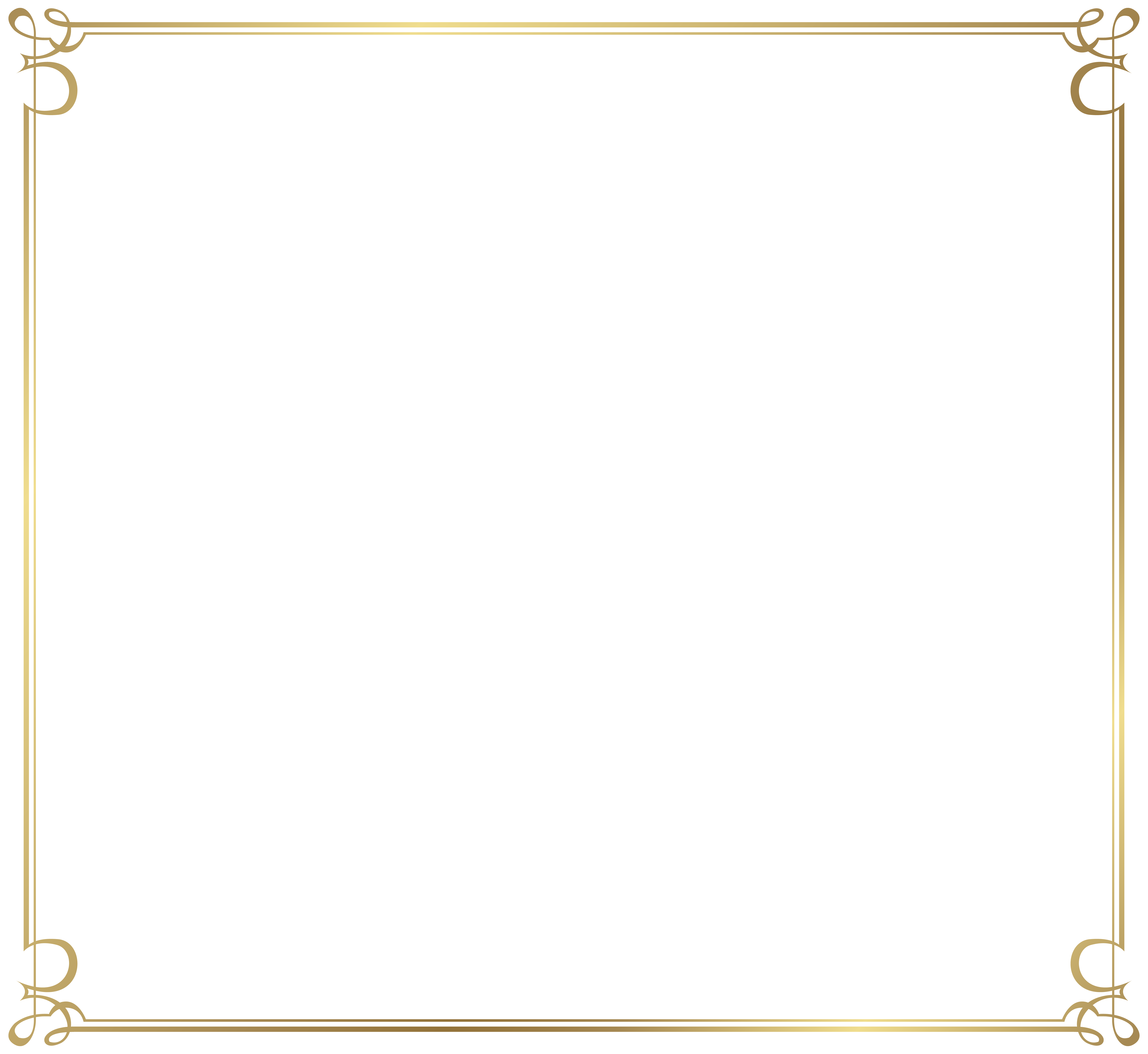 Border Frame Vector PNG Transparent Background 5985x5493px Filesize