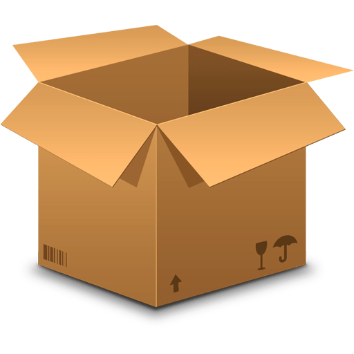 Realistic Cardboard Box Icon PNG Transparent Background 512x512px