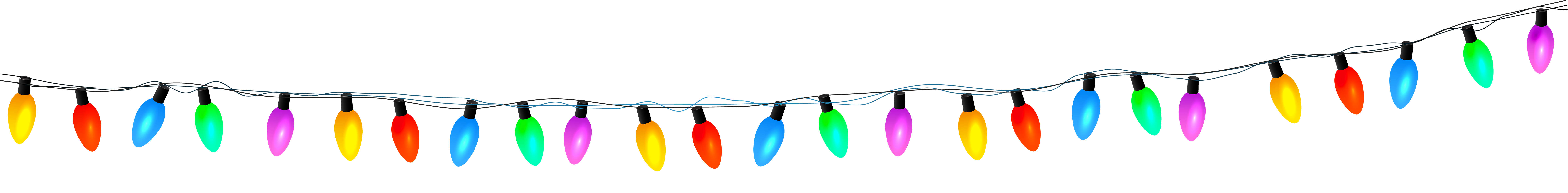 Hanging Colorful Led Christmas Lights PNG Transparent Background