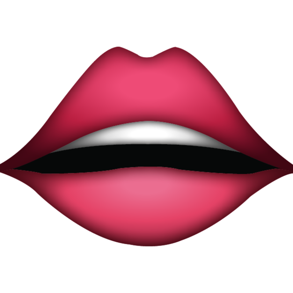 Lips Emoji Icon PNG Transparent Background 600x600px - Filesize ...