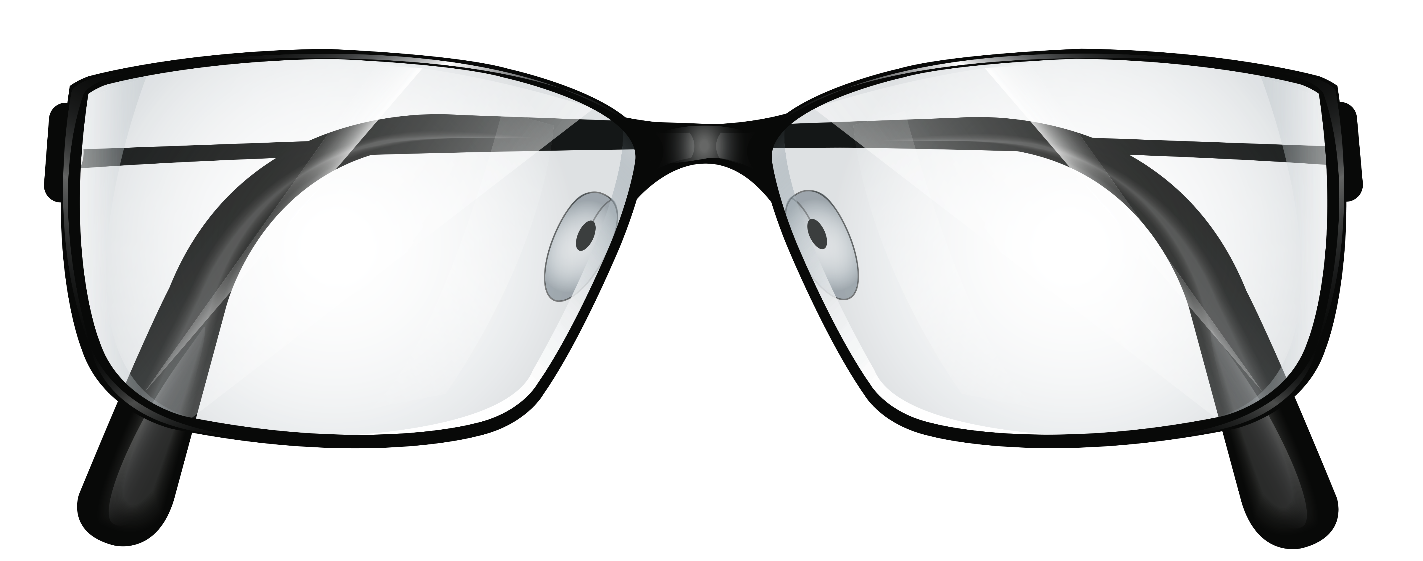 Black Glasses Clipart Download PNG Transparent Background 4809x1896px