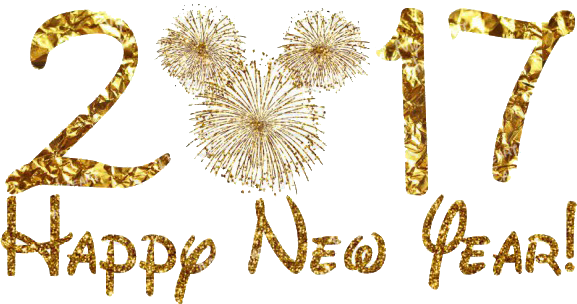 Gold Happy New Year PNG Transparent Background 577x304px - Filesize