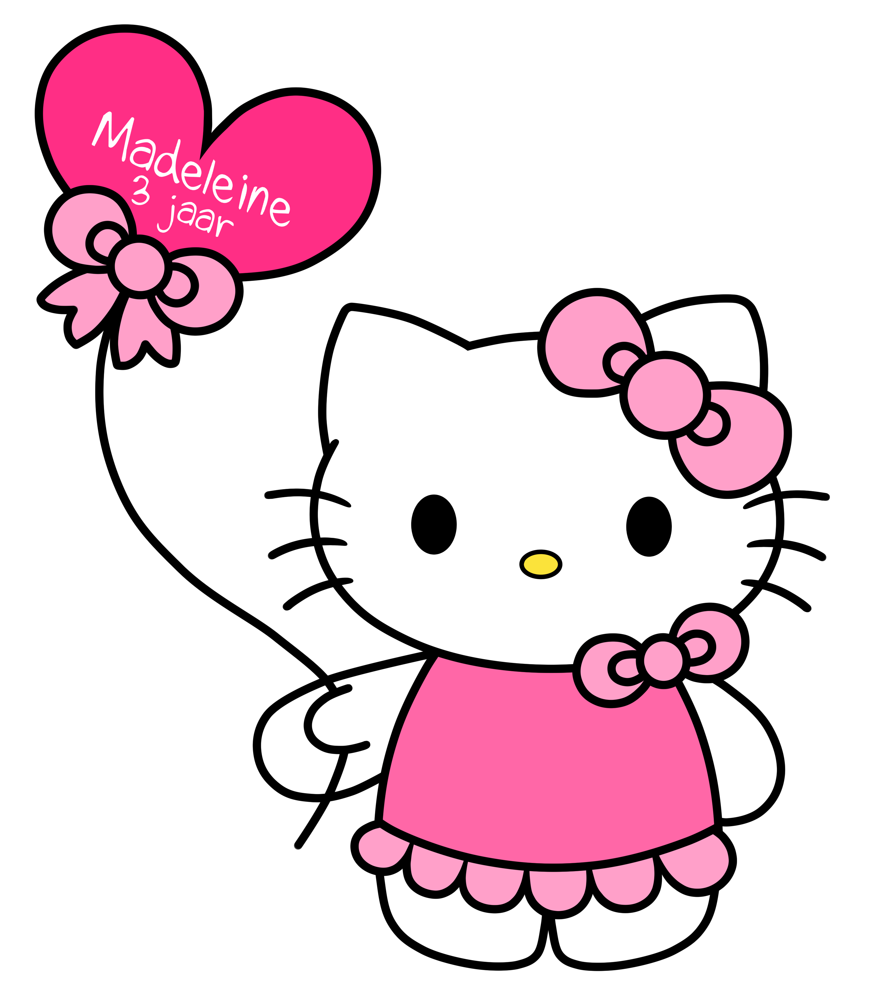 Design Pink Hello Kitty Images Free, Cute, Balloon PNG Transparent
