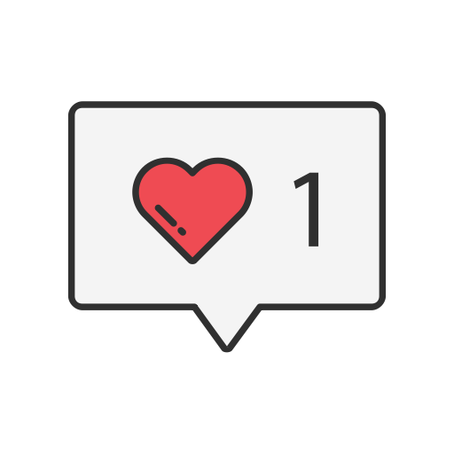 Instagram Heart Icon Clipart PNG Transparent Background 512x512px