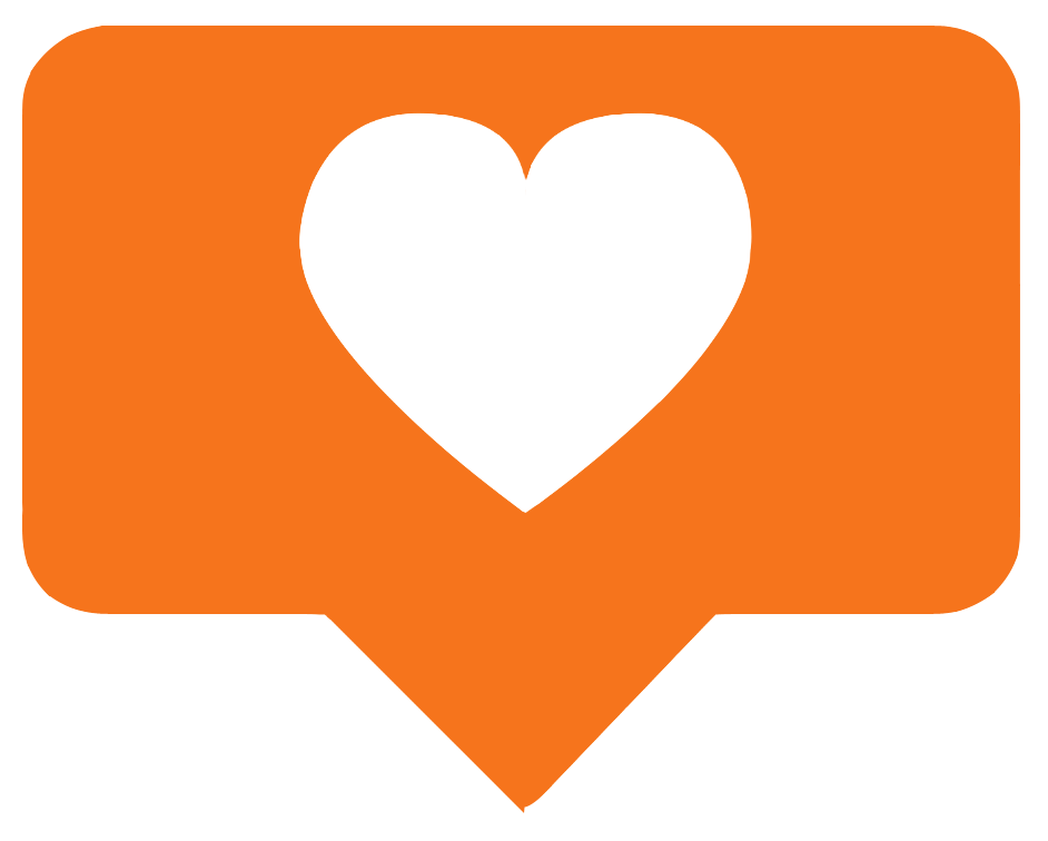 Instagram Heart Orange Picture PNG Transparent Background 942x756px