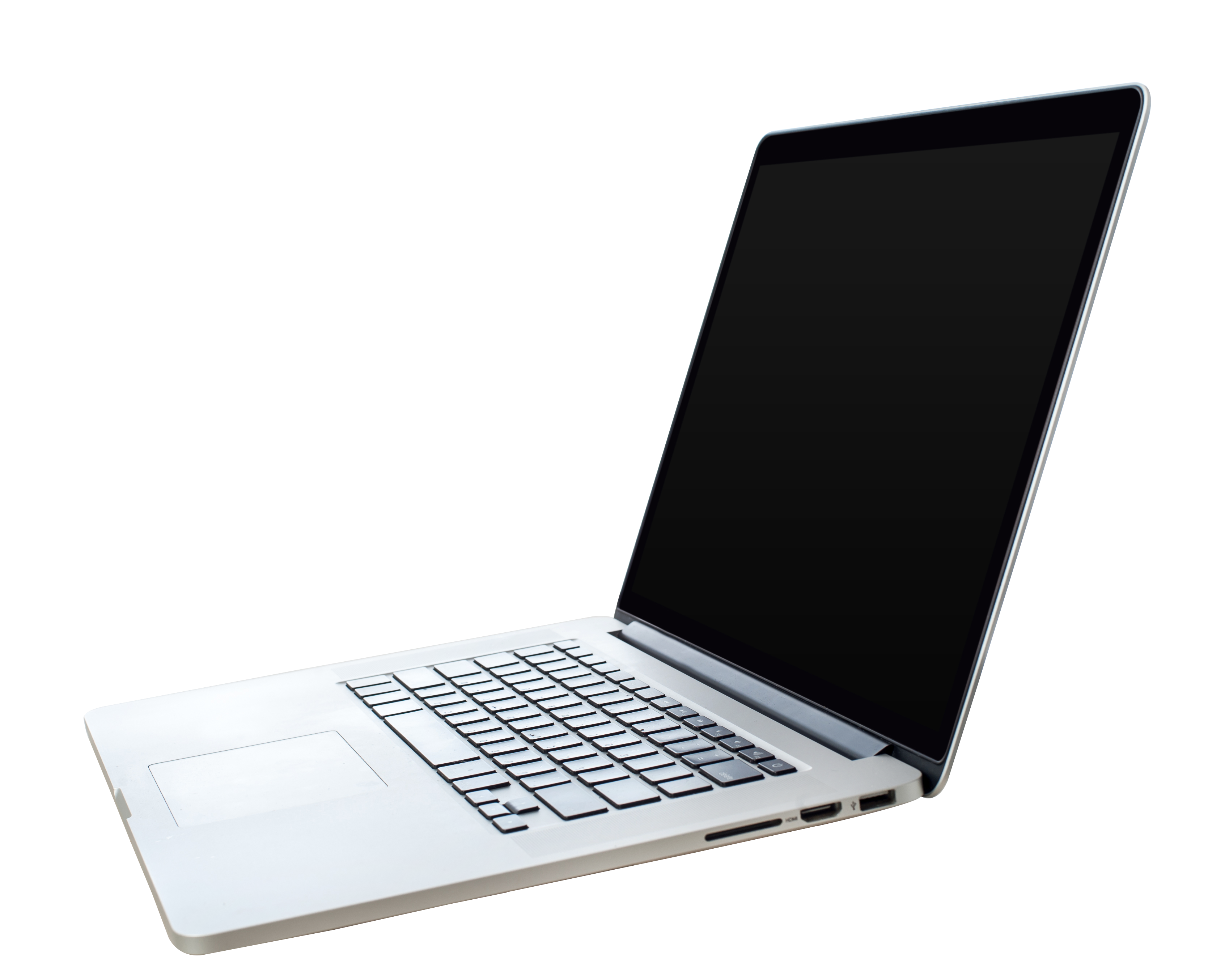 Side View Black And White Laptop Picture Free Download PNG Transparent ...