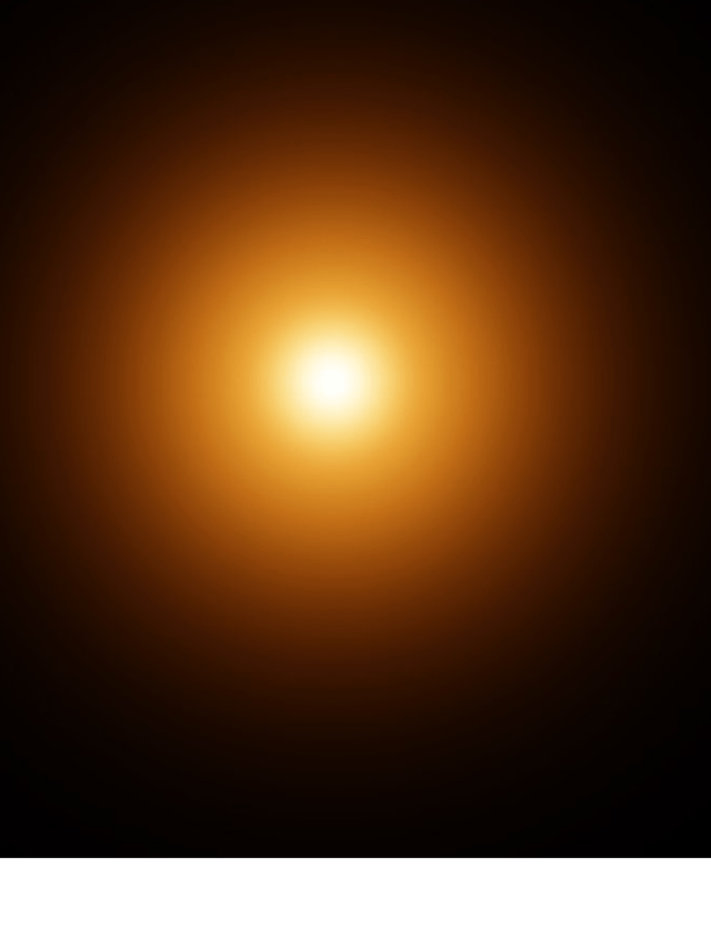 Bright Round Orange Light Image, Wonderful Light, Sparkling, Shimmering