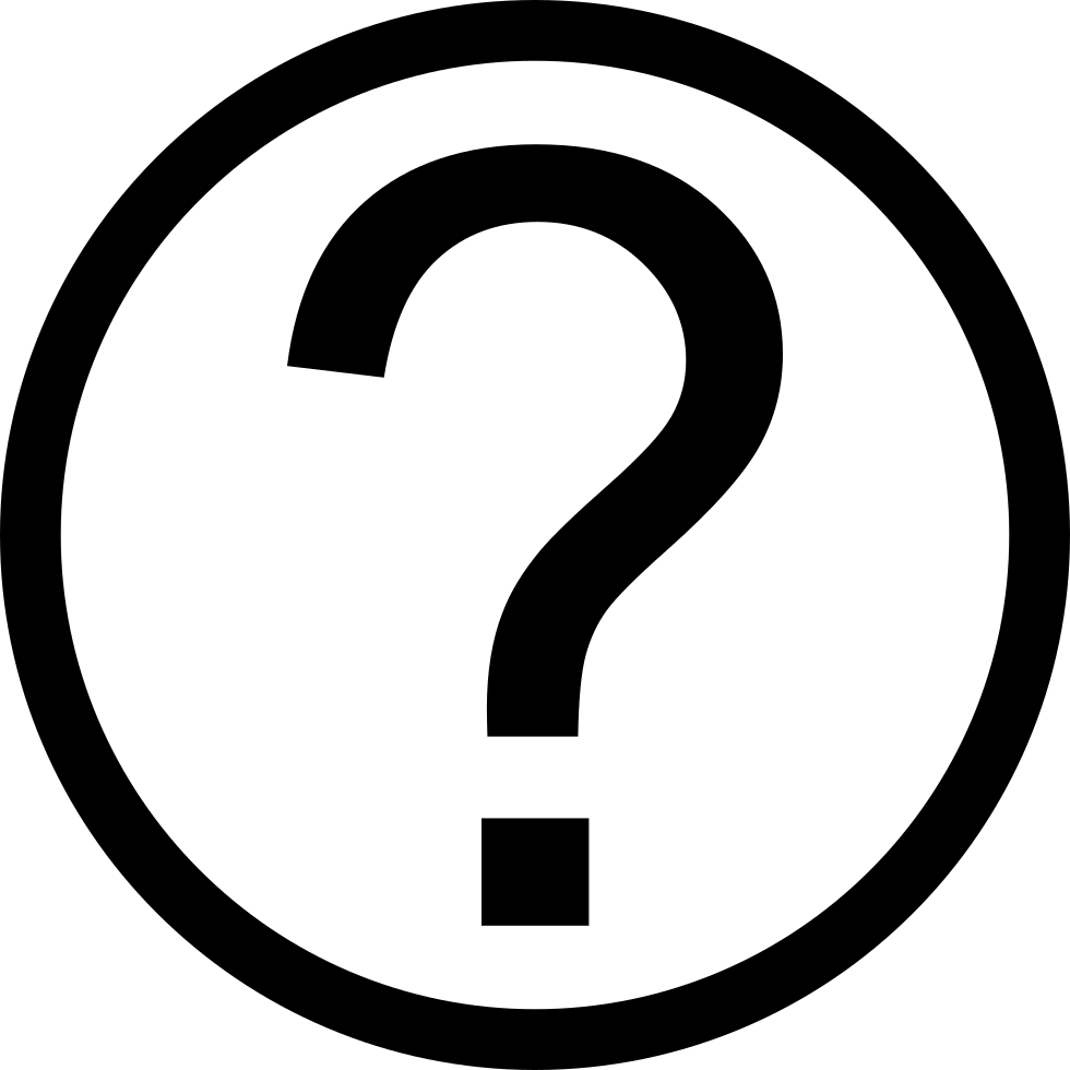 Black Question Mark Icon PNG Transparent Background 980x980px