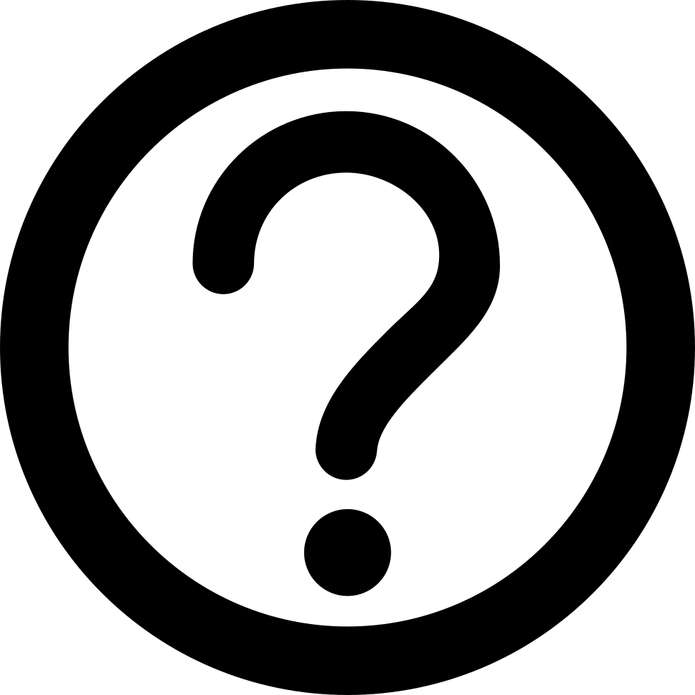 Question Mark In Black Circle Icon PNG Transparent Background 980x980px