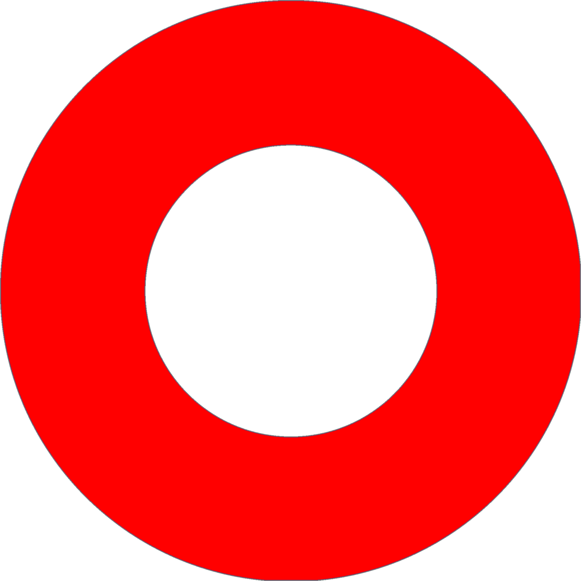 Empty Middle Thick Red Circle PNG Transparent Background 2000x2000px