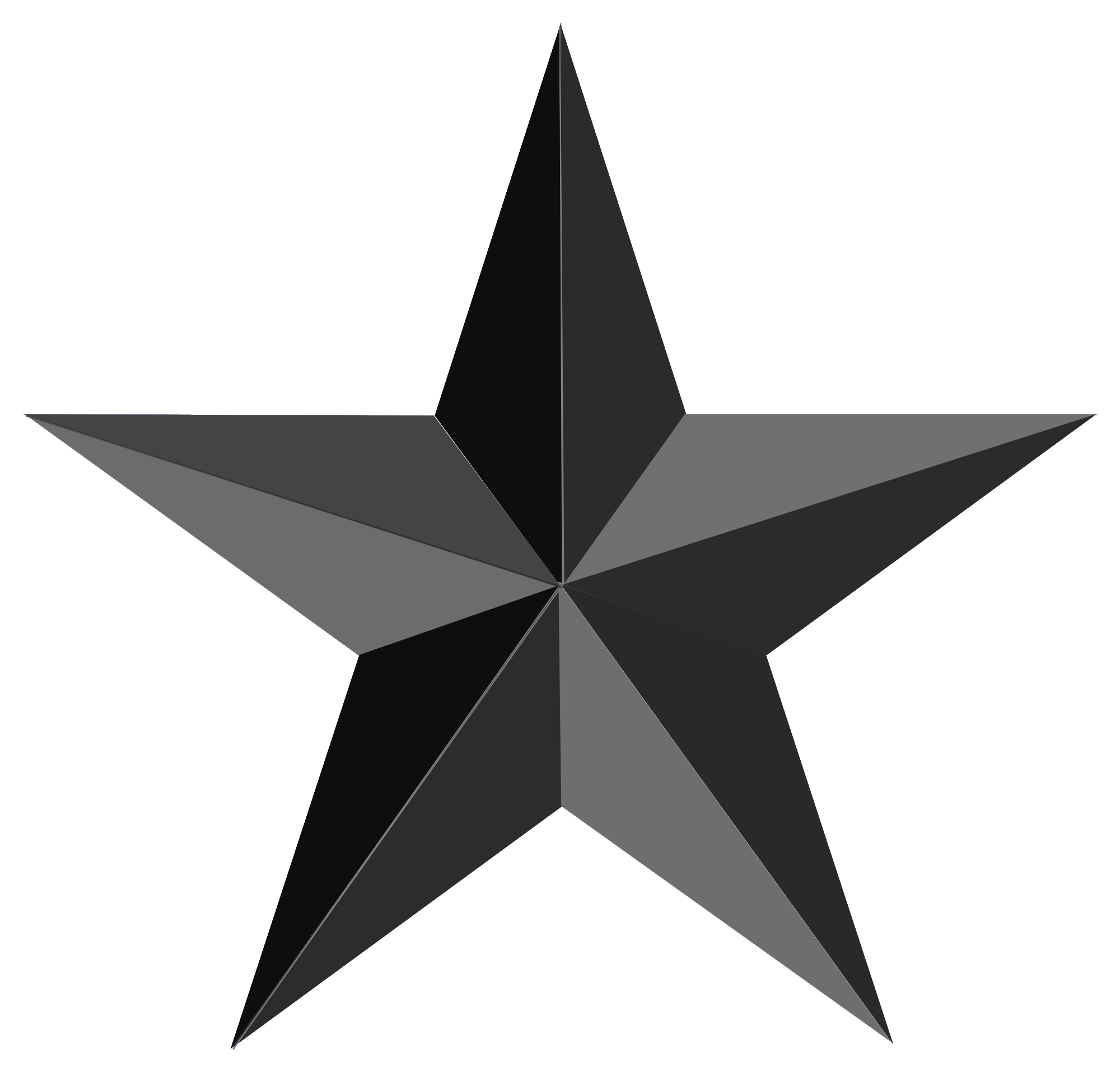 Matte Black Shaped Star Representation PNG Transparent Background ...